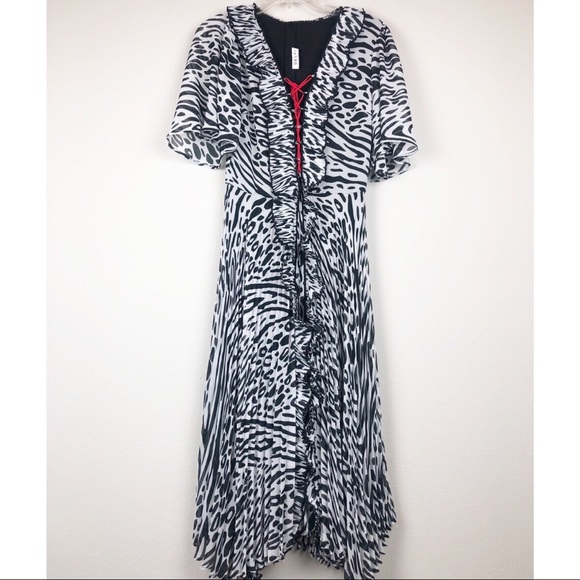 DELFI COLLECTIVE GWEN ZEBRA DRESS S - Picture 4 of 7